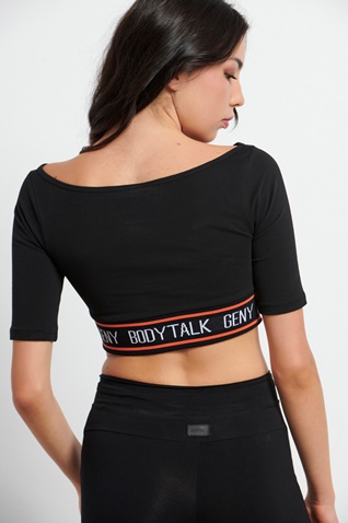 BODYTALK-Γυναικεία cropped top BODYTALK 1222-904720 μαύρο