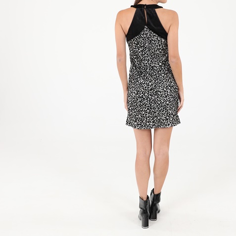 'ALE-Γυναικείο mini φόρεμα 'ALE 82640946 ασπρόμαυρο leopard