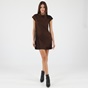ATTRATTIVO-Γυναικείο mini φόρεμα ATTRATTIVO 92144814 καφέ