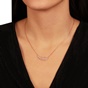 JEWELTUDE-Γυναικείο ασημένιο κοντό κολιέ JEWELTUDE 15620 ροζ χρυσό