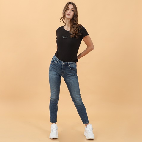 GANT-Γυναικείο cropped jean παντελόνι GANT 4100104 FARLA CROPPED μπλε