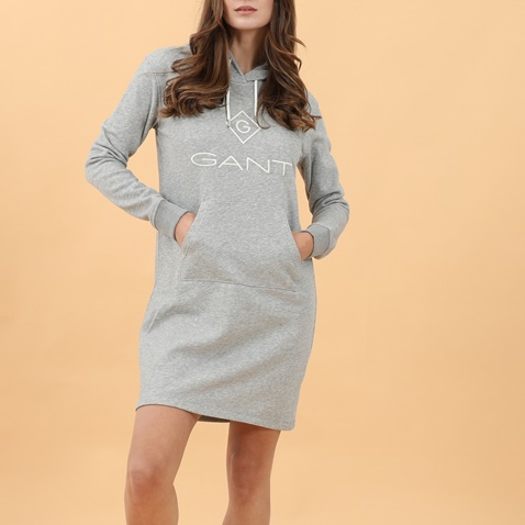 GANT-Γυναικείο mini φούτερ φόρεμα GANT 4204356 LOCK UP γκρι