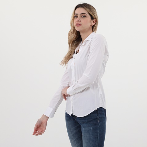 GANT-Γυναικείο πουκάμισο GANT 4350022 SOLID STRETCH BROADCLO λευκό