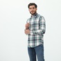 GANT-Ανδρικό πουκάμισο GANT G3029330 G3029330 SHIRT LS  λευκό μπλε καρό