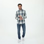 GANT-Ανδρικό πουκάμισο GANT G3029330 G3029330 SHIRT LS  λευκό μπλε καρό