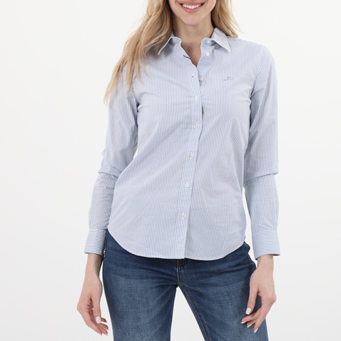 GANT-Γυναικείο πουκάμισο GANT G4320051 ριγέ μπλε λευκό