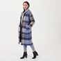 GANT-Γυναικείο μακρύ παλτό GANT G4751024 καρό μπλε