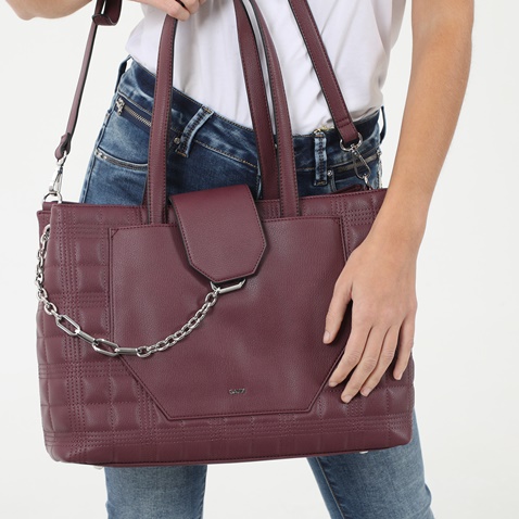 GAUDI-Γυναικεία τσάντα shopping GAUDI GBG.0W1.083.143 linea μπορντό