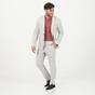 TED BAKER-Ανδρικό σακάκι blazer YUCCA TED BAKER 252025 LINEN BLEND γκρι καφέ