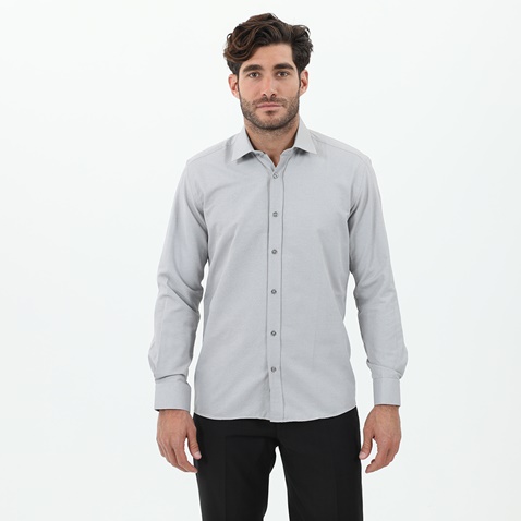 MARTIN & CO-Ανδρικό μακρυμάνικο πουκάμισο MARTIN & CO Slim shirt γκρι