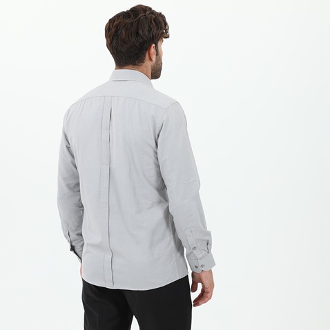 MARTIN & CO-Ανδρικό μακρυμάνικο πουκάμισο MARTIN & CO Slim shirt γκρι