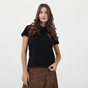 KARL LAGERFELD-Γυναικείο t-shirt KARL LAGERFELD 215W1712 APPAREL MINI KARL μαύρο