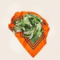 GANT-Γυναικείο μαντήλι GANT G4920138 PALM BREEZE SILK πορτοκαλί πράσινο
