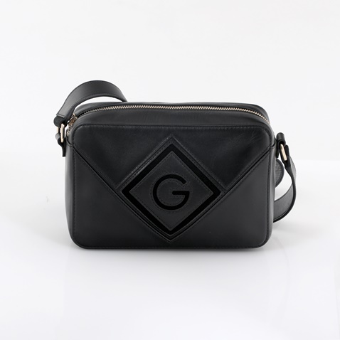 GANT-Γυναικεία τσάντα χιαστί GANT 4975102 LEATHER BAG μαύρη