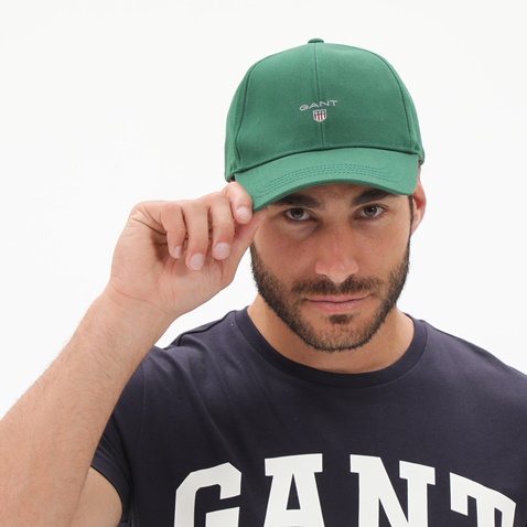 GANT-Ανδρικό καπέλο jockey GANT 9900000 NEW TWILL πράσινο