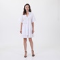 GAUDI-Γυναικείο φόρεμα σε στιλ πουκαμίσου GAUDI 111FD4503 λευκό