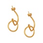 JEWELTUDE-Γυναικεία ασημένια σκουλαρίκια JEWELTUDE 12414 με κίτρινη επιχρύσωση