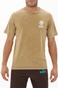 FRANKLIN & MARSHALL-Ανδρικό t-shirt FRANKLIN & MARSHALL JM3016.000.1001G36 μπεζ