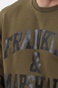FRANKLIN & MARSHALL-Ανδρική φούτερ μπλούζα FRANKLIN & MARSHALL λαδί