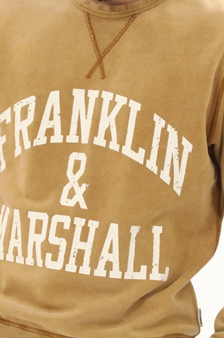 FRANKLIN & MARSHALL-Ανδρική φούτερ μπλούζα FRANKLIN & MARSHALL JM5067.000.2006G36 μπεζ