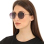 FOLLI FOLLIE-Γυναικεία στρογγυλά μεταλλικά γυαλιά ηλίου FOLLI FOLLIE μαύρα