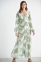 SUGARFREE-Γυναικείο φόρεμα beachwear SUGARFREE PINK TIGER LILY 22814205 λευκό πράσινο floral