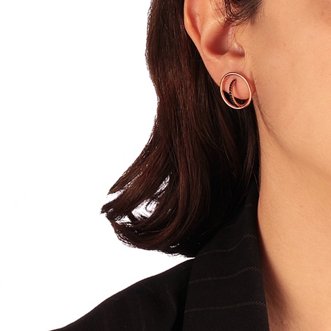 JEWELTUDE-Γυναικεία ασημένια σκουλαρίκια JEWELTUDE 9933 ροζ επιχρυσωμένα 