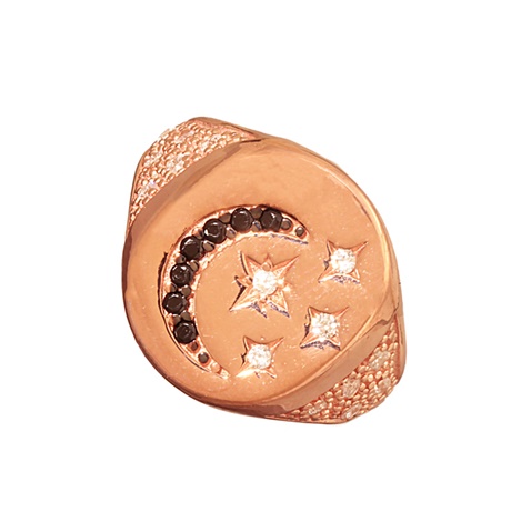 JEWELTUDE-Γυναικείο ασημένιο δαχτυλίδι chevalier JEWELTUDE 9961 ροζ χρυσό