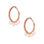 JEWELTUDE-Γυναικεία ασημένια σκουλαρίκια κρίκοι JEWELTUDE 12272 ροζ χρυσοί