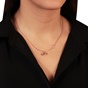JEWELTUDE-Γυναικείο ασημένιο κοντό κολιέ JEWELTUDE 14432 ροζ επιχρύσωση