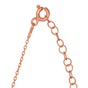JEWELTUDE-Γυναικείο ασημένιο κοντό κολιέ JEWELTUDE 14432 ροζ επιχρύσωση