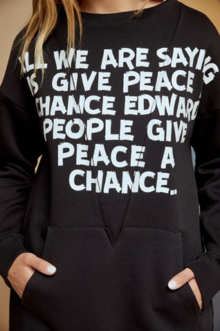 EDWARD JEANS-Γυναικεία μπλούζα φούτερ EDWARD JEANS WP-N-FLS-W21-015 ABIELA μαύρη