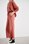 SUGARFREE-Γυναικείο cropped παντελόνι φόρμας SUGARFREE 21811020 τερακότα
