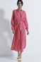 SUGARFREE-Γυναικείο maxi σεμιζιέ φόρεμα SUGARFREE 21814184 ροζ πουά