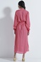 SUGARFREE-Γυναικείο maxi σεμιζιέ φόρεμα SUGARFREE 21814184 ροζ πουά