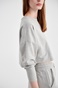 SUGARFREE-Εφηβική cropped φούτερ μπλούζα SUGARFREE 21612020 γκρι