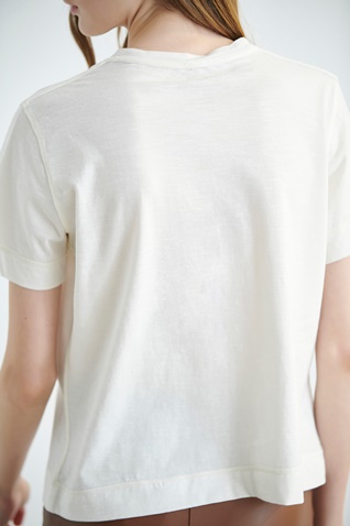 SUGARFREE-Kοντομάνικη βαμβακερή μπλούζα SUGARFREE 21832035 λευκή