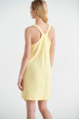 SUGARFREE-Γυναικείο mini φόρεμα SUGARFREE BARREL TERRY 22814132 κίτρινο