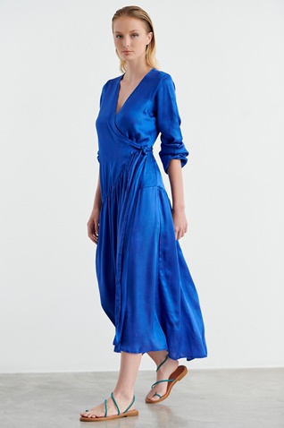 SUGARFREE-Γυναικείο maxi φόρεμα SUGARFREE 22814222 μπλε