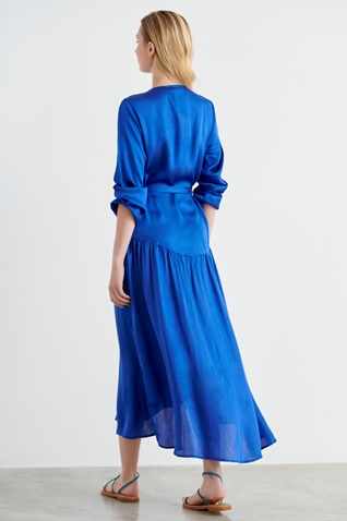 SUGARFREE-Γυναικείο maxi φόρεμα SUGARFREE 22814222 μπλε