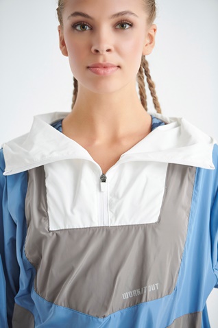 SUGARFREE-Αδιάβροχη μακρυμάνικη μπλούζα SUGARFREE 22842038 μπλε λευκή
