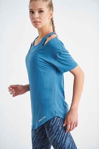 SUGARFREE-Γυναικεία αθλητική μπλούζα SUGARFREE 22842037 μπλε