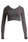 SUGARFREE-Εφηβική cropped μπλούζα SUGARFREE 22612046 γκρι