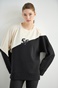 SUGARFREE-Γυναικεία φούτερ μπλούζα SUGARFREE 22842025 μαύρη λευκή