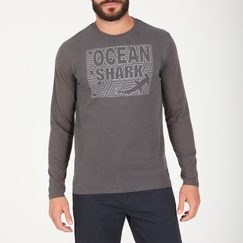 OCEAN SHARK-Ανδρική μπλούζα OCEAN SHARK γκρι