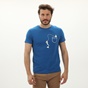 RUN-Ανδρικό t-shirt RUN 21D9102221 μπλε