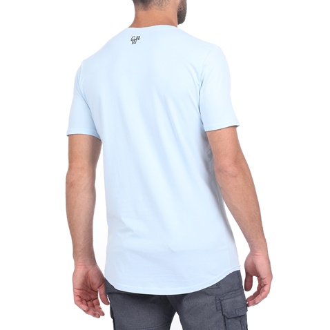 GREENWOOD-Ανδρική κοντομάνικη μπλούζα GREENWOOD GRW33 WASHED μπλε