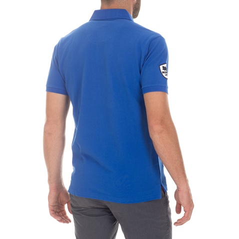 GREENWOOD-Ανδρική polo μπλούζα GREENWOOD101002381 POLO PIQUE RUGBY μπλε royal