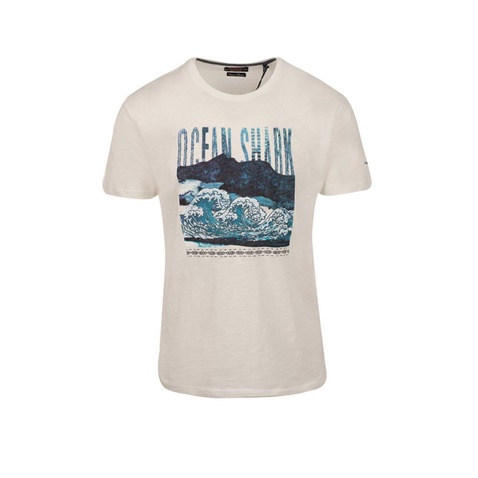 OCEAN SHARK-Ανδρικό t-shirt OCEAN SHARK 2110048201 λευκό