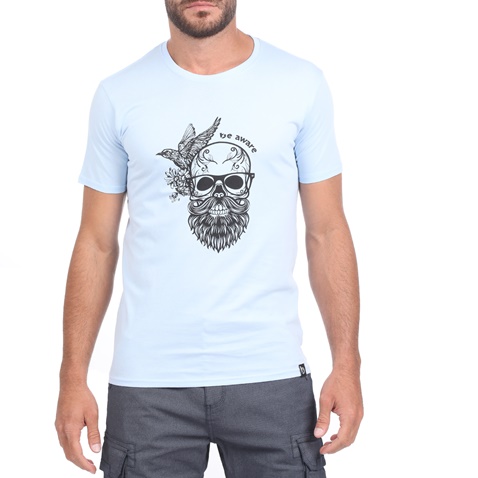BATTERY-Ανδρικό t-shirt BATTERY 21K903491 γαλάζιο